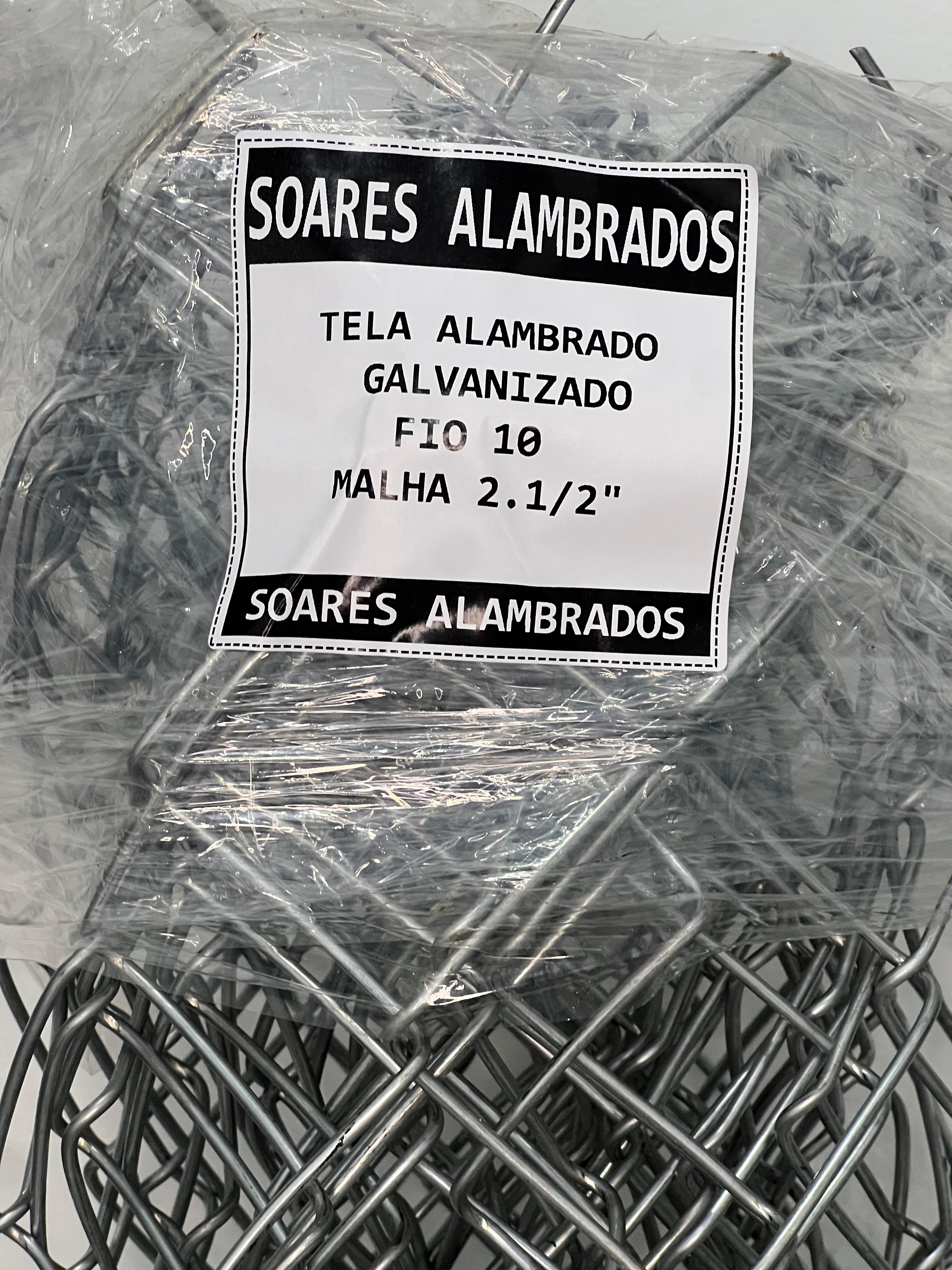 Tela Alambrado Galvanizada Fio 10 Malha 2